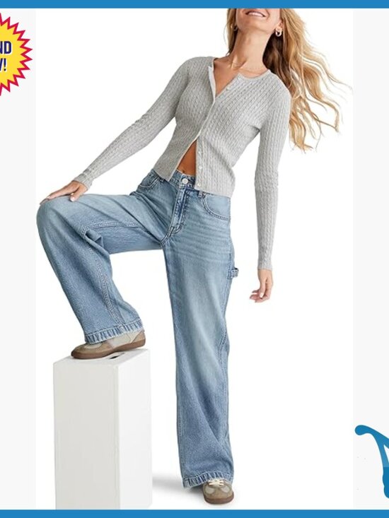 Denim - Baggy Carpenter Jeans, Low Rise, 90s Grunge Style, TENCEL Lyocell